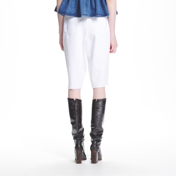 Pushbutton White Semi Cocoon Half Jeans Large Retail $434. - Picture 7 of 7
